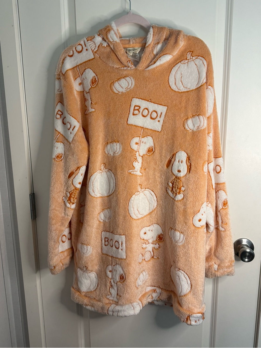 🎃 Peanuts Snoopy Halloween Plush Hooded Pullover XL